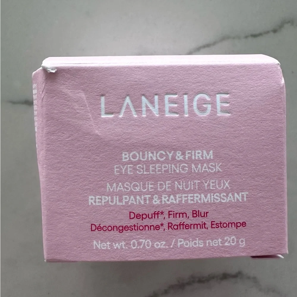 LANEIGE Bouncy & Firm Eye Sleeping Mask w/Caffeine Niacinamide Korean Beauty NIB